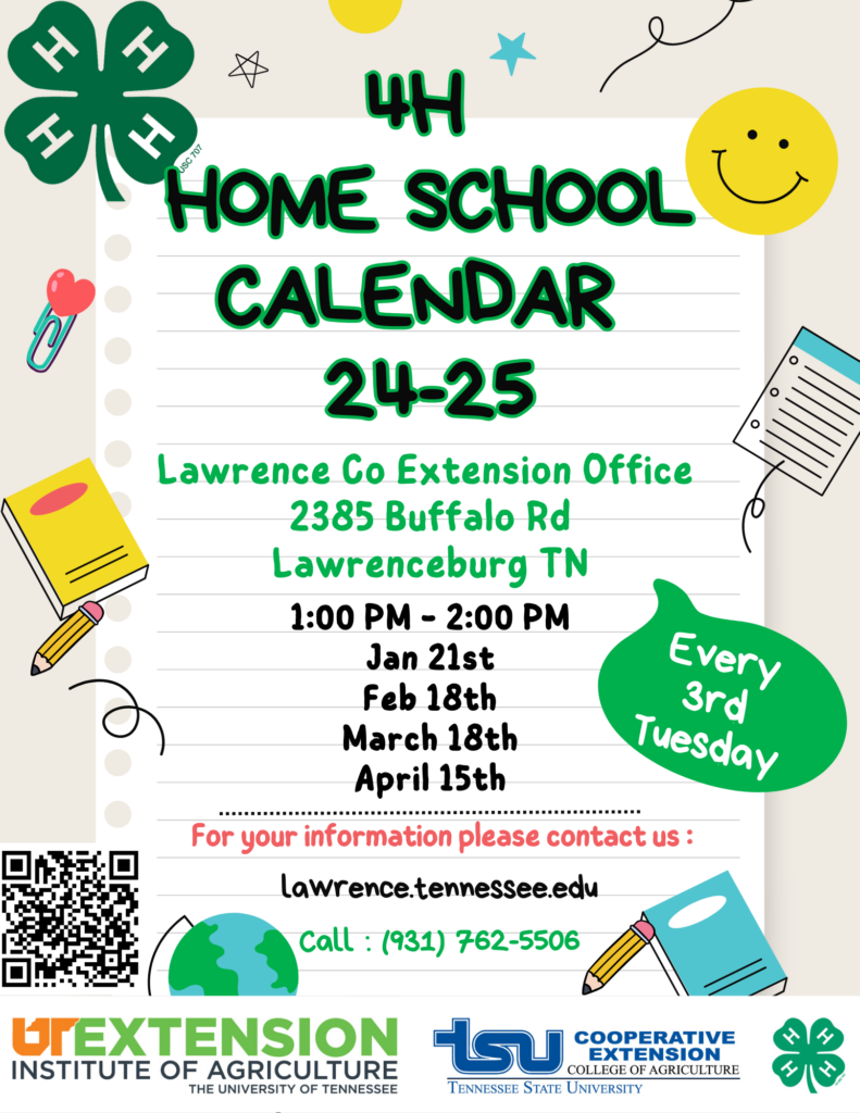 4H Home School Calendar 24-25